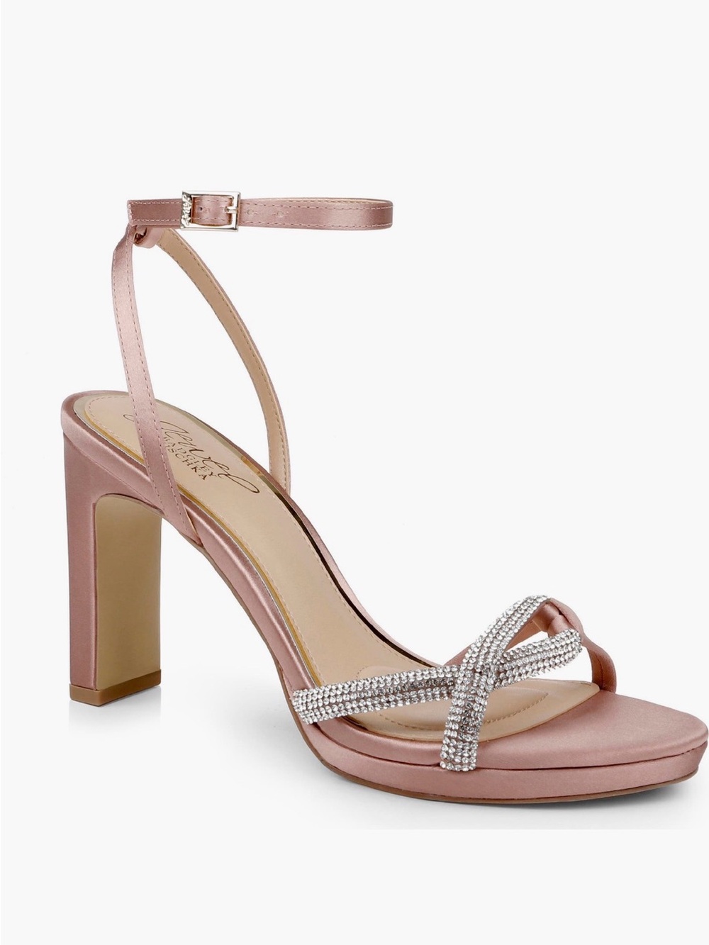 Jewel Badgley Mischka Fila Block Heel Platform Sandals